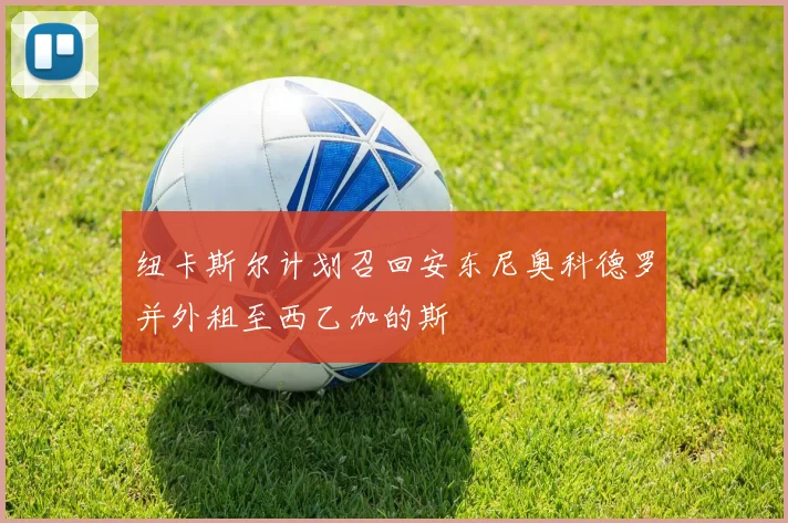 纽卡斯尔计划召回安东尼奥科德罗并外租至西乙加的斯