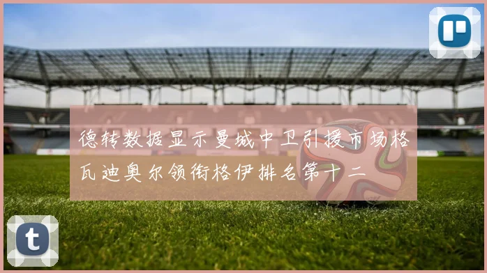 德转数据显示曼城中卫引援市场格瓦迪奥尔领衔格伊排名第十二